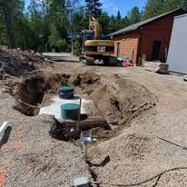 Septic Tank Installation Septic tank installation excavation in Grey County Ontario